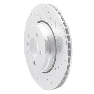 R1 Concepts EDZ-31059R Brake Rotor Drilled and Slotted Silver